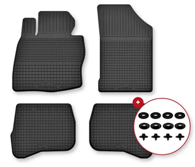 Obrázek produktu pro Gumové vaničkové autokoberce pro: Ford Explorer MK6 ST-Line od 2019 pickup černé 4 ks s úchyty – Wielganizator Semi-Universal