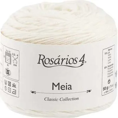 Produktbild von Rosários 4 Meia 04 White Strickgarn