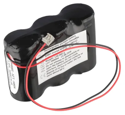 Productafbeelding van NiMH-accu voor noodverlichting, 3,6V, 1800mAh, type F1x3 (Sub-C), met 200mm kabel en connector, vervangt Willing Wi200552