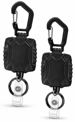 Produktbild von Schlüsselanhänger Ausziehbar 2er Set, Schlüsselband Karabiner Auswelter