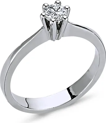 Produktbild von 0,24 Carat Diamant Solitär Antragsring 14 Karat Weißgold