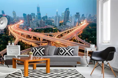 Produktbild von Vlies Fototapete SCHANGHAI 375 x 250 cm (inkl. Kleister) - Vlies Tapete, Wandtapete, Wandbilder - Tapete für Wohnzimmer Schlafzimmer, Büro, Küche - Montagefertig