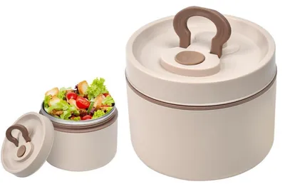 Produktbild von Thermo Lunchbehälter 650ml Edelstahl Warmhaltebox mit Löffel