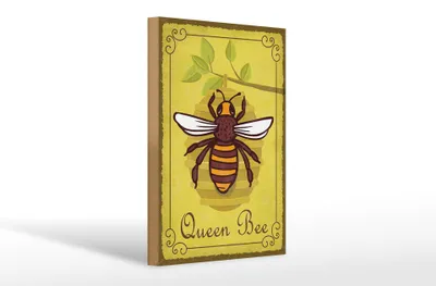 Produktbild von Holzschild Hinweis 20x30cm Queen Bee Biene Honig Imkerei