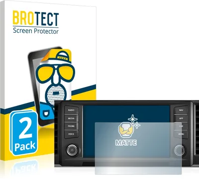 Produktbild von 2x BROTECT Schutzfolie für Seat Ateca 2016 Media System Plus 8" 2016 Displayschutz Displayschutzfolie Folie Matt Entspiegelungsfolie