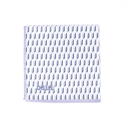 Image de Foulard Dellel gris pour femme avec monogramme, aspect satiné, 45 x 45 cm