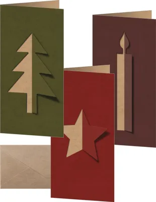 Image de sigel DS082 sigel set de cartes de Noël "Cut-out style", DIN long