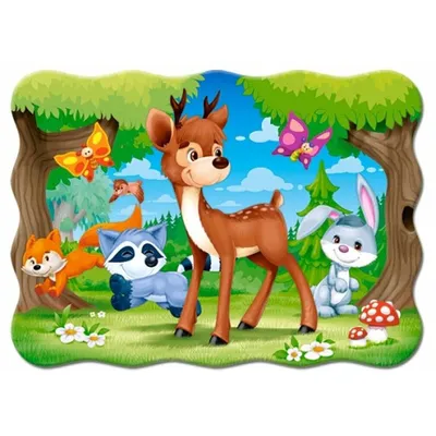 Obrázok produktu pre CASTORLAND Puzzle 30 dielikov Jeleň a priatelia - Lesné zvieratá 4+
