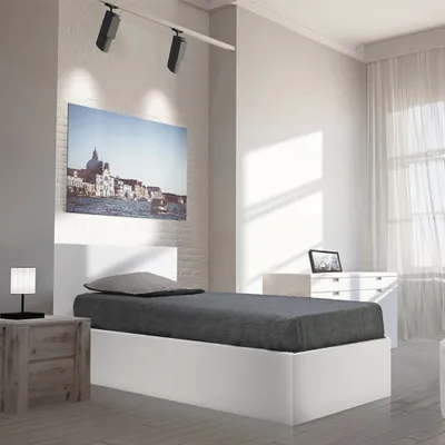 Produktbild von BETTKASTEN MADRID/ Bett 90x190 mit Lattenrost - Weiß