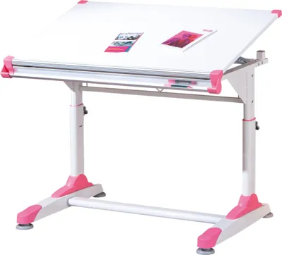 Obrázek produktu pro HALMAR Dětský psací stůl Collorido - bílý lesk / bílá