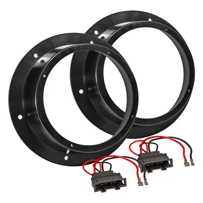 Produktbild von Lautsprecherringe Adapter + Kabel kompatibel mit VW Golf 5 Caddy Tiguan Touran Touareg 165mm Lautsprecher ohne Soundsystem