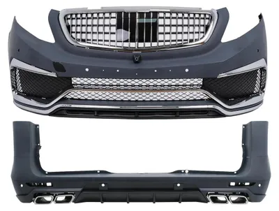 Image de Kit carrosserie pour Mercedes Classe V W447 (2014-mars 2019) : pare-chocs, calandre et PDC au design luxueux.