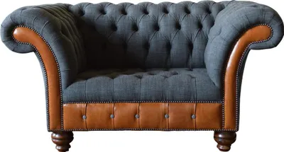 Produktbild von Sessel 1 Sitzer Sofa Polster Design Luxus Stoffsofas Chesterfield Textil