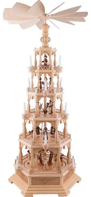 Produktbild von 5-stöckige Pyramide Heilige Geschichte - 142cm - 230 V Elektromotor von Müller Kleinkunst