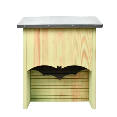 Image de Abri à chauves-souris en bois - Silhouette - L 12,2 cm x l 16,9 cm x H 22,9 cm