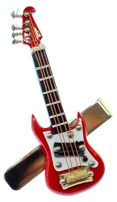 Produktbild von E-Gitarre Krawattennadel Krawattenhalter +Box Miniblings Gitarrist Gitarre Rot