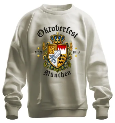 Imagen del producto de de Múnich, 1810. Escudo de Baviera. "Wiesn" (apodo de la ). Corona. Pantalones de cuero. Sudadera. Jersey. Naturaleza. Talla M