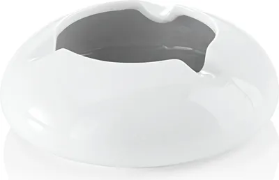 Produktbild von 6x Windaschenbecher Ø 12,5 cm weiß, Porzellan