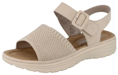 Produktbild von RIEKER Damen Sandale beige Textil und Kunstleder - Größe: 37