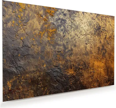 Produktbild von Glasbild 90x60cm in XXL für Wohnzimmer, Schlafzimmer Motiv Golden Texture