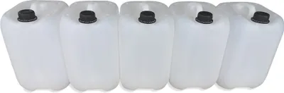 Produktbild von 5 x 10 Liter 10 L Trinkwasserkanister Kunststoffkanister Kanister dicht natur DIN45 (5x10knn45)