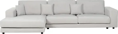 Produktbild von BELIANI Ecksofa Hellgrau Stoff L-förmig 4-Sitzer Sofa mit Chaiselongue Rechtsseitig Wohnzimmermöbel Modern Wohnzimmer Ausstattung Wohnecke Sitzecke