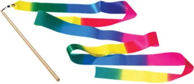 Produktbild von Betzold Regenbogen-Rhythmikband, 1 Stück, Länge: 2 m lang - Stock 30 cm