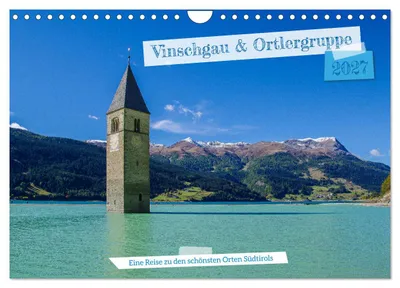 Produktbild von Vinschgau & Ortleralpen (Wandkalender 2027 DIN A4 quer), CALVENDO Monatskalender