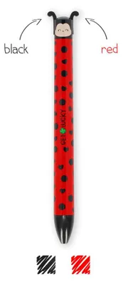 Immagine prodotto di Legami Click&Clack Two-Colour Ballpoint Pen Ladybug, Zweifarbiger Kugelschreiber, Stift, Marienkäfer, CLICK0030