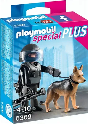 Produktbild von PLAYMOBIL SpecialPlus SEK-Polizist mit Hund, 4 Jahr(e), Mehrfarbig, Kunststoff