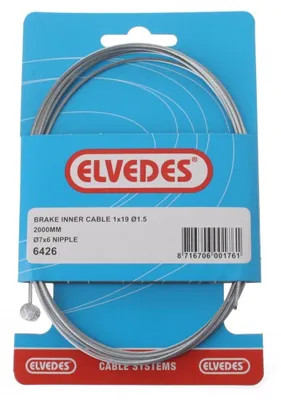 Produktbild von Elvedes Binnenremkabel hinter 6426 tonnippel 2000 mm Silber