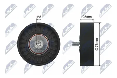 Produktbild von NTY RNK-VW-016 Umlenkrolle Keilrippenriemen für VW Transporter IV Bus (70B, 70C, 7DB, 7DK, 70J, 70K, 7DC, 7DJ) Transporter IV Kastenwagen