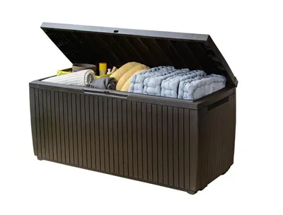 Produktbild von Keter Springwood, Aufbewahrungsbox, Braun, Rechteckig, Harz, Einfarbig, Draußen