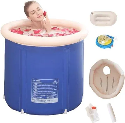 Produktbild von Famanu Aufblasbare Badewanne - Tragbar und langlebig für Zuhause, Garten und Camping
