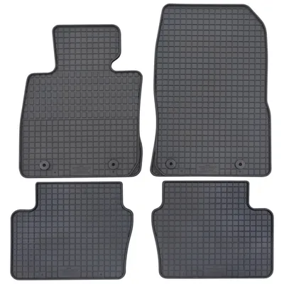 Produktbild von für Mazda 2 ab 02/2015 / CX-3 ab 06/2015 Passform PETEX Gummimatten 4-teilig schwarz Allwettermatten Gummifußmatten