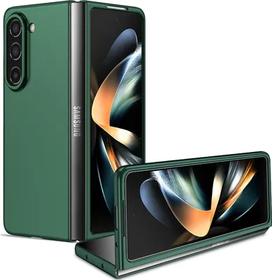 Image de Etui pour Samsung Galaxy Z Fold 5, étui fin et dur en PC résistant aux rayures, vert