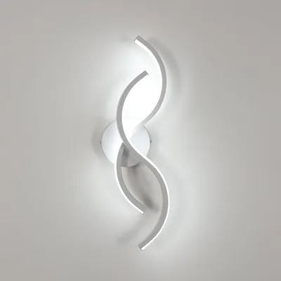 Imagen del producto de Lámpara de pared Toolight, modelo Wellenform, 15W, 6500K, color blanco, 41 cm. Ideal para pasillos. Color: blanco, 6500K