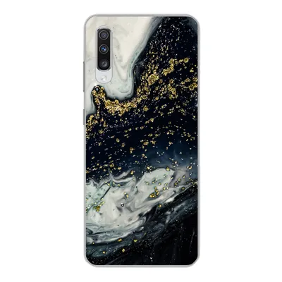 Produktbild von MuchoWow® Handyhülle Schutzhülle Hülle für Samsung Galaxy A70 Marmor - Naturstein - Gold Silikon Softcase Handy Hülle - Schutzhaube