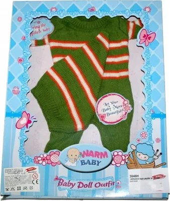 Produktbild von Puppenkleidung Grün für 40-45cm Babypuppen - Süßes Outfit Set Strampler für Puppen