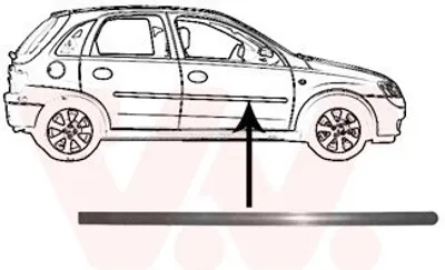 Produktbild von VAN WEZEL Zierleiste für die Tür Vorne Rechts Leiste für OPEL Corsa C Schrägheck (X01) 3777424