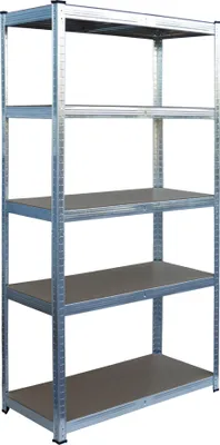 Produktbild von Relaxdays Schwerlastregal, 5 Ebenen, HBT: 180 x 90 x 40 cm, bis 875 kg, Keller & Garage, Lagerregal, Stahl, silber