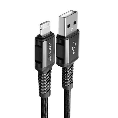 Produktbild von ACEFAST C1-02, 1,2 m, Lightning, USB A, Männlich, Männlich, Schwarz
