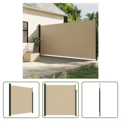 Produktbild von The Living Store Seitenmarkise Ausziehbar Beige 200x500 cm