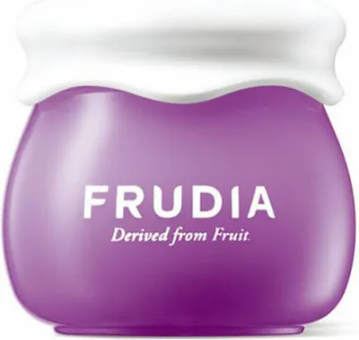 Produktbild von FRUDIA Blueberry Hydrating Cream – Mini, Tages- & Nachtcreme, Unisex, trockene Haut, normale Haut, Empflindliche Haut, Feuchtigkeitsspendend, 10 ml, Vaccinium Angustifolium (Blueberry) Fruit Extract (77%), Glycerin, Water, Dimethicone,...