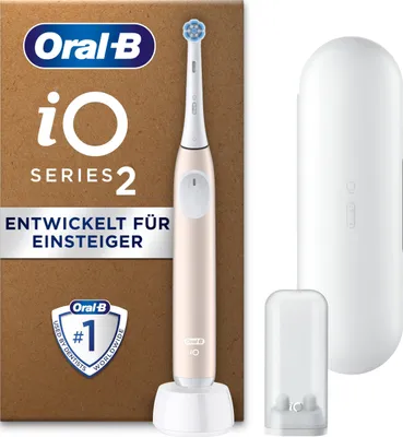 Produktbild von Oral-B iO 2 Elektrische Zahnbürste Soft Pink 1 Zahnbürstenkopf Zahnbürstenetui