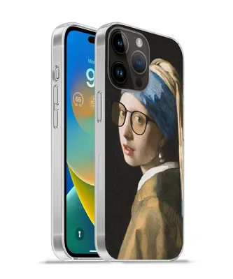 Produktbild von MuchoWow® Handyhülle Schutzhülle Hülle für Apple iPhone 14 Pro Max Das Mädchen mit dem Perlenohrring - Vermeer - Brillen Silikon Softcase Handy Hülle - Hardcover