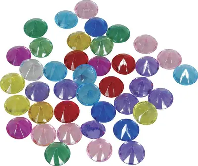 Image de Décoration pierres précieuses colorées - trésor - pirate - 50 pièces