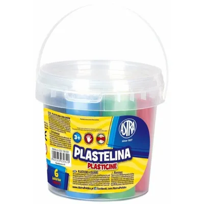 Produktbild von ASTRA Knetmasse im Eimer 6 Farben 480g, 303106001