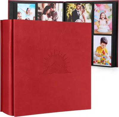 Obrázek produktu pro Fotoalbum o rozměrech 10x15 cm, určené pro 1000 fotografií, potažené umělou kůží, vhodné pro svatbu