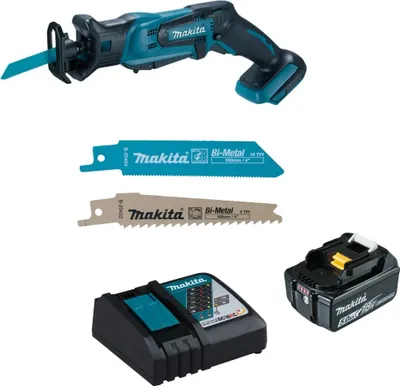 Produktbild von Makita Akku-Reciprosäge DJR183Z 18V + Akku 5,0 Ah BL1850B + Ladegerät DC18RC